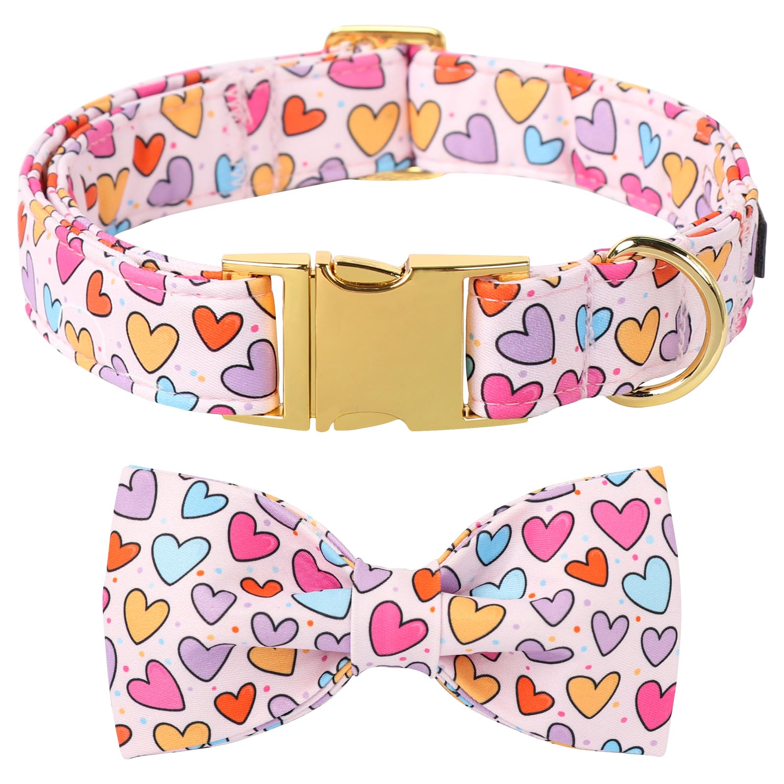 Lionet Paws collar con diseño de corazón blanco para perros pequeños, ideal para fotos.