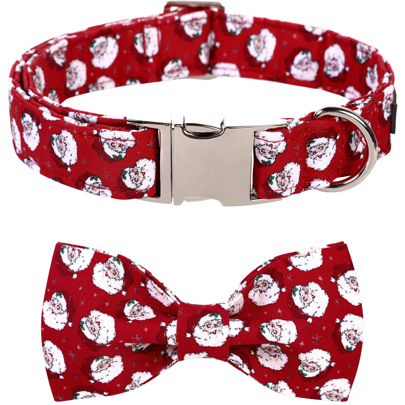 Collar Lionet Paws con lazo navideño para lucir elegante en la foto familiar.