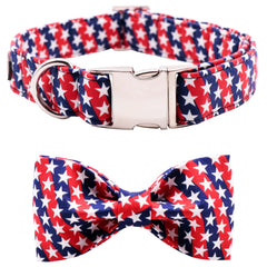 lionet paws collar patriótico con lazo para paseos festivos