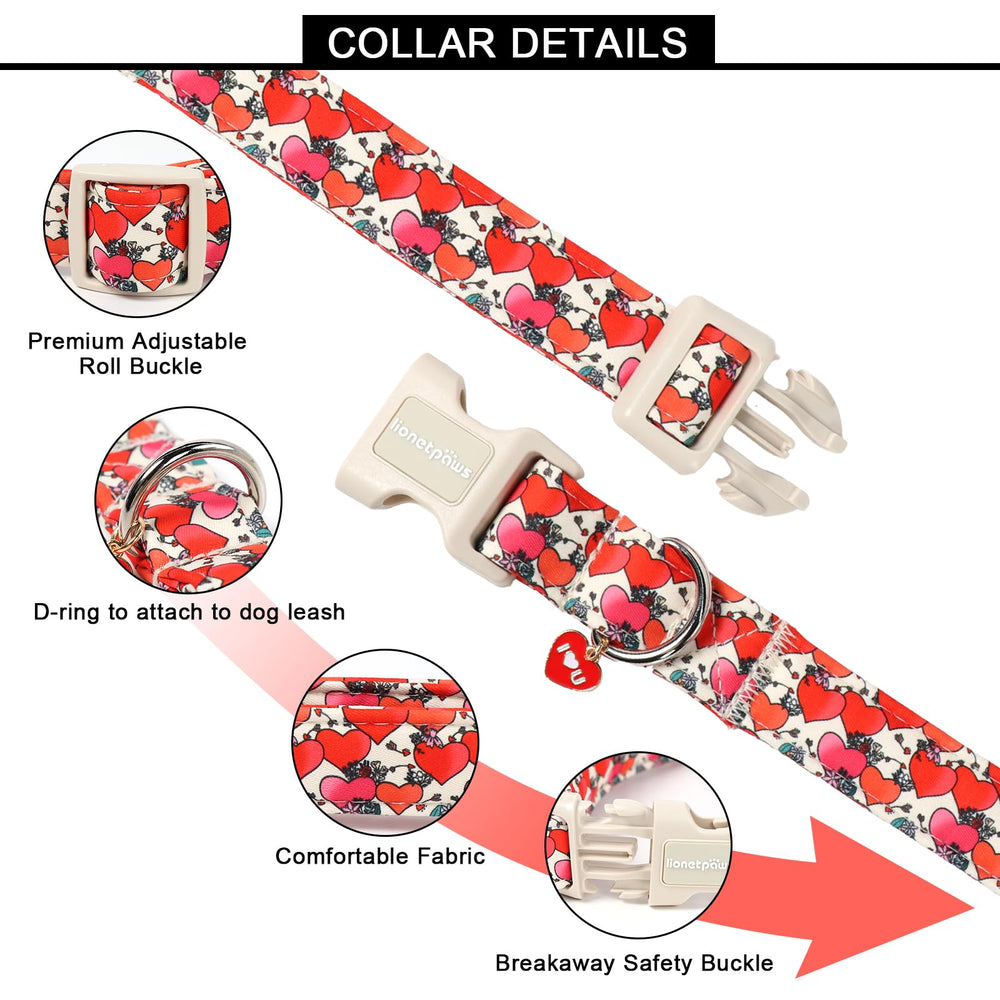 Collar Lionet Paws con diseño de flores primavera en beige.
