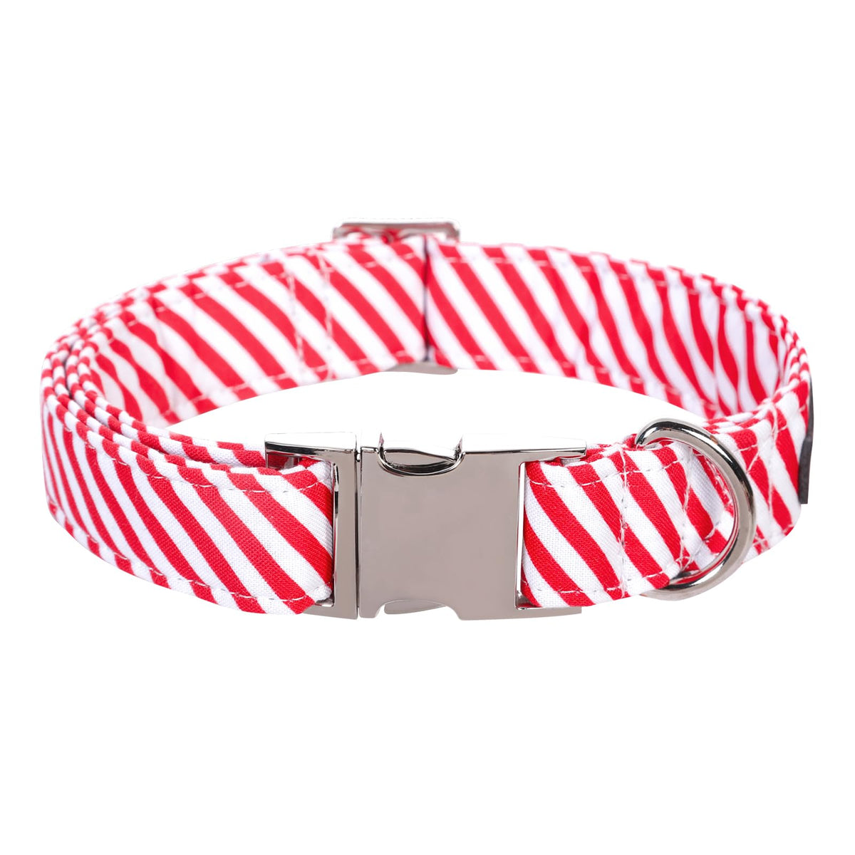 Collar Lionet Paws para perros en Navidad, cómodo y color rojo-blanco.
