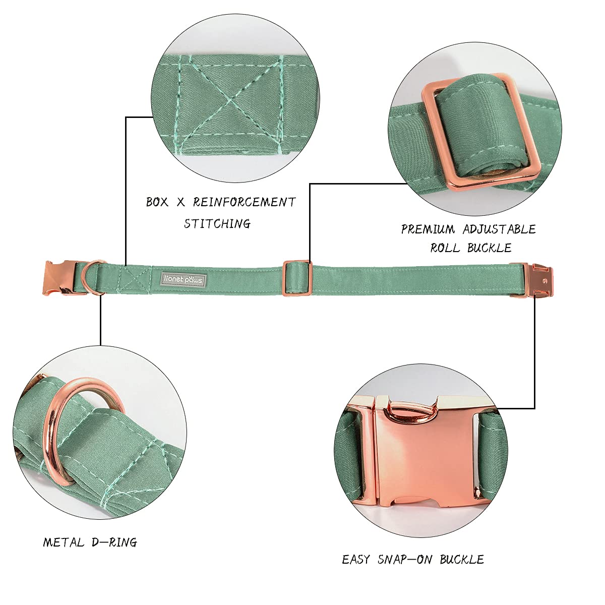 Lionet Paws Collar de seda, textura suave para días cómodos.