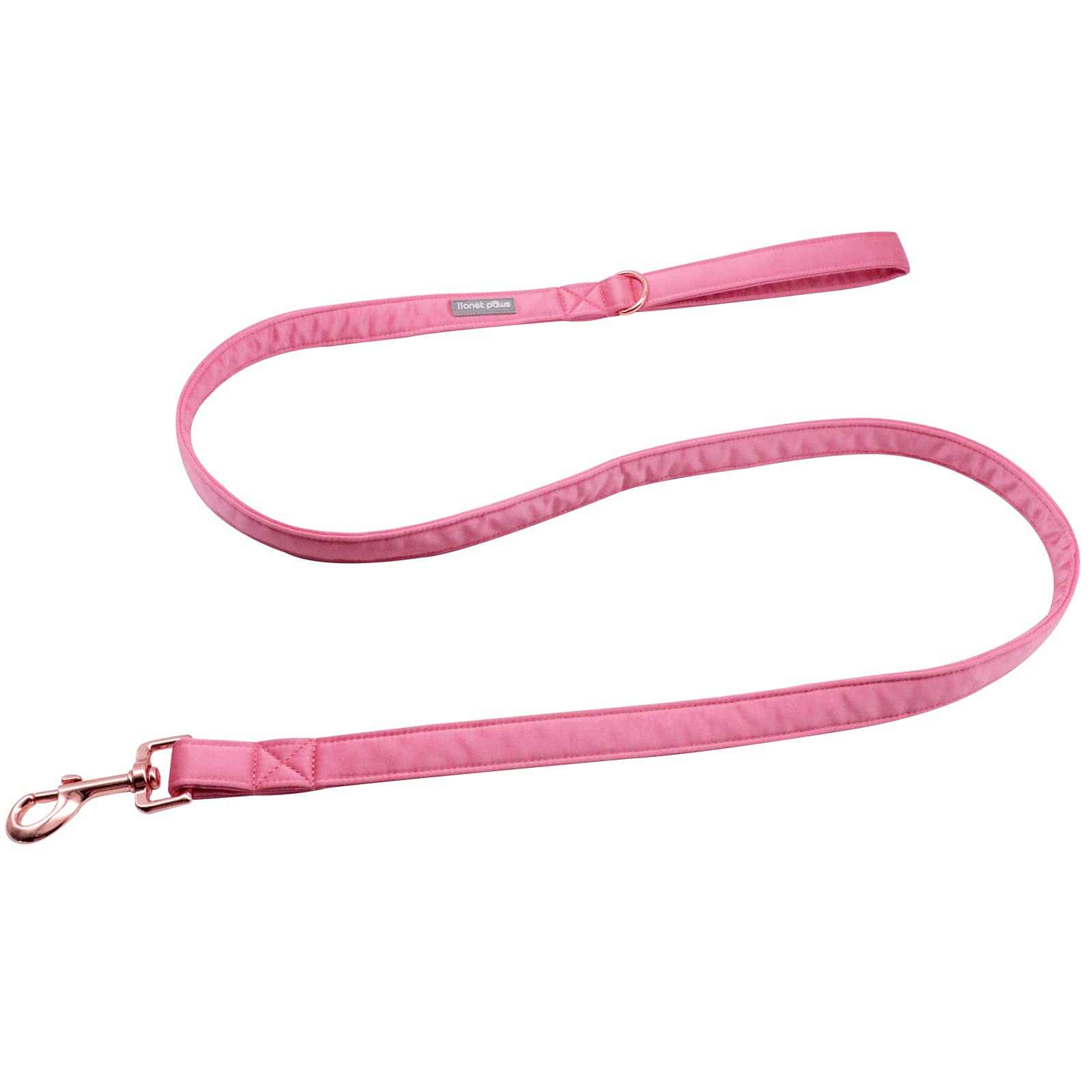 Lionet Paws correa seda durazno para perros, paseo suave y cómodo.