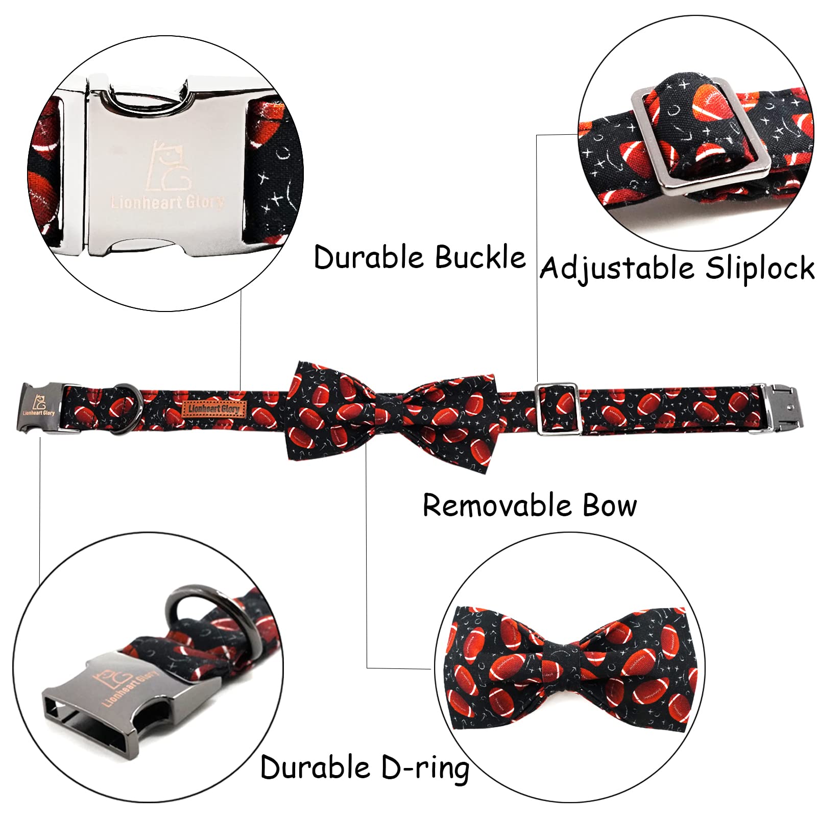 Collar ajustable Lionheart Glory con cierre seguro para perros de todos los tamaños.