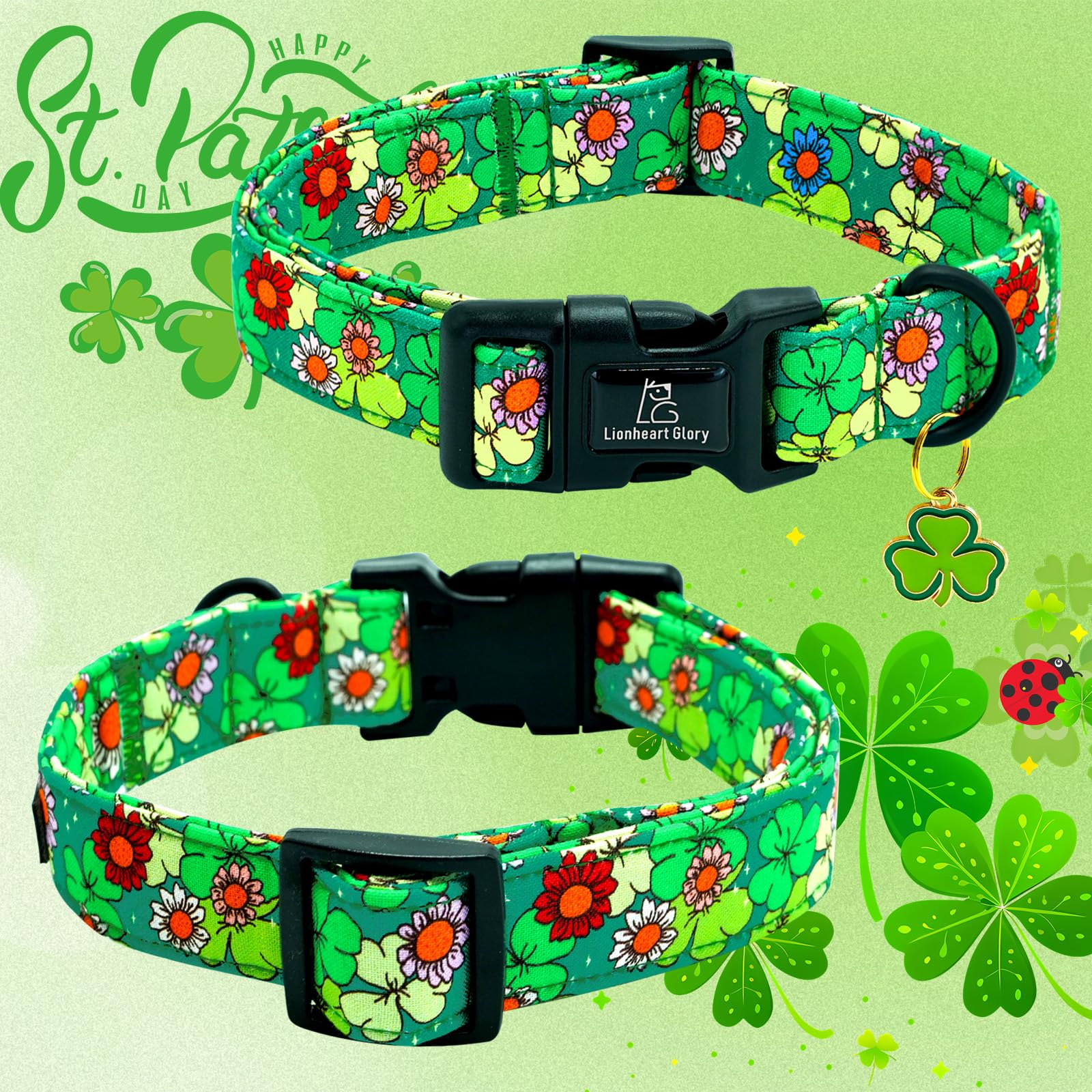 Collar ajustable Lionheart glory para perros pequeños y medianos con confort.