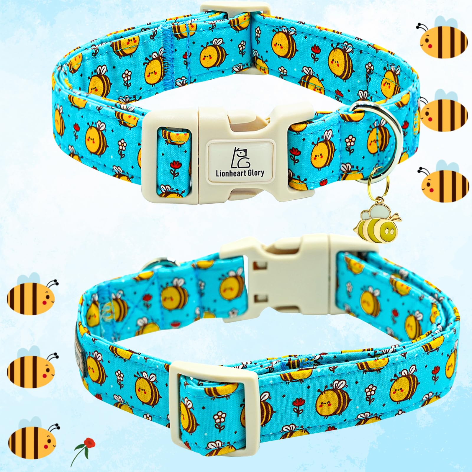 Collar Lionheart Glory, anilla en D duradera para mayor seguridad