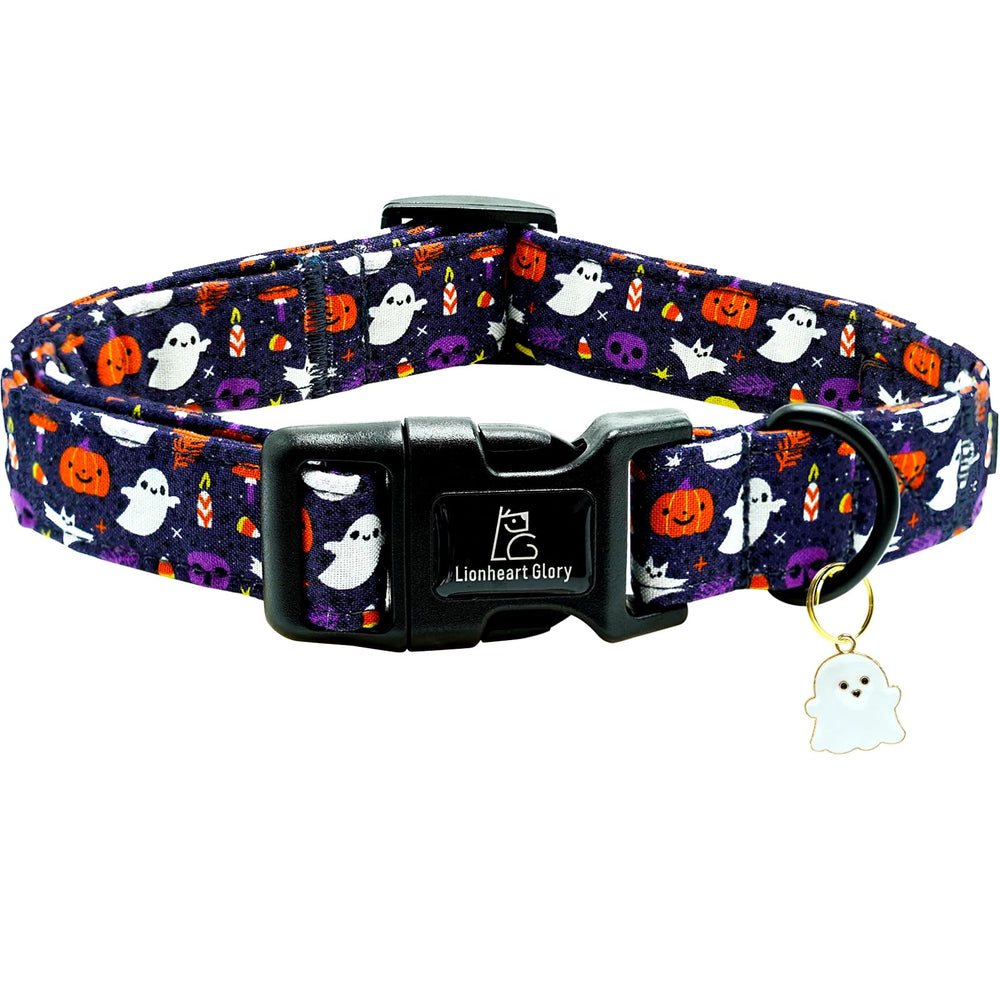 Collar Lionheart glory con calabaza de Halloween para perros, cómodo y festivo