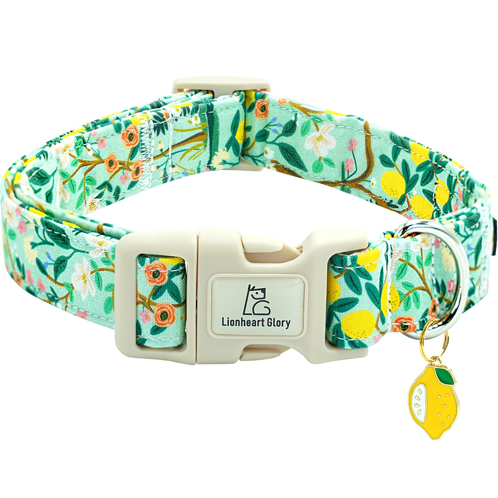 Collar Lionheart Glory con estampado de limones para estilo fresco y cómodo.