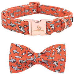 Collar Lionheart Glory con lazo estampado tiburón, perfecto para estilo diario del perro