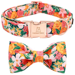 Collar Lionheart glory con lazo floral de lujo para paseos diarios