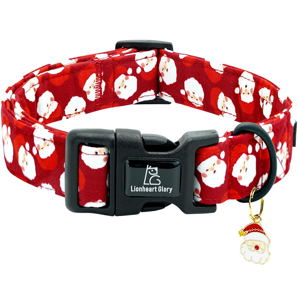 Collar navidad de Lionheart glory en rojo para perros, ideal para fotos festivas.