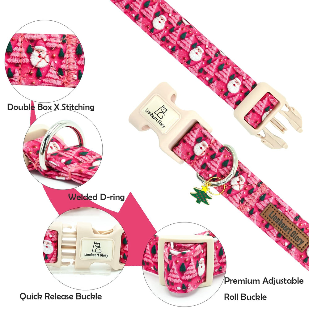 Collar Lionheart Glory con diseño de Santa, perfecto para fiestas navideñas.