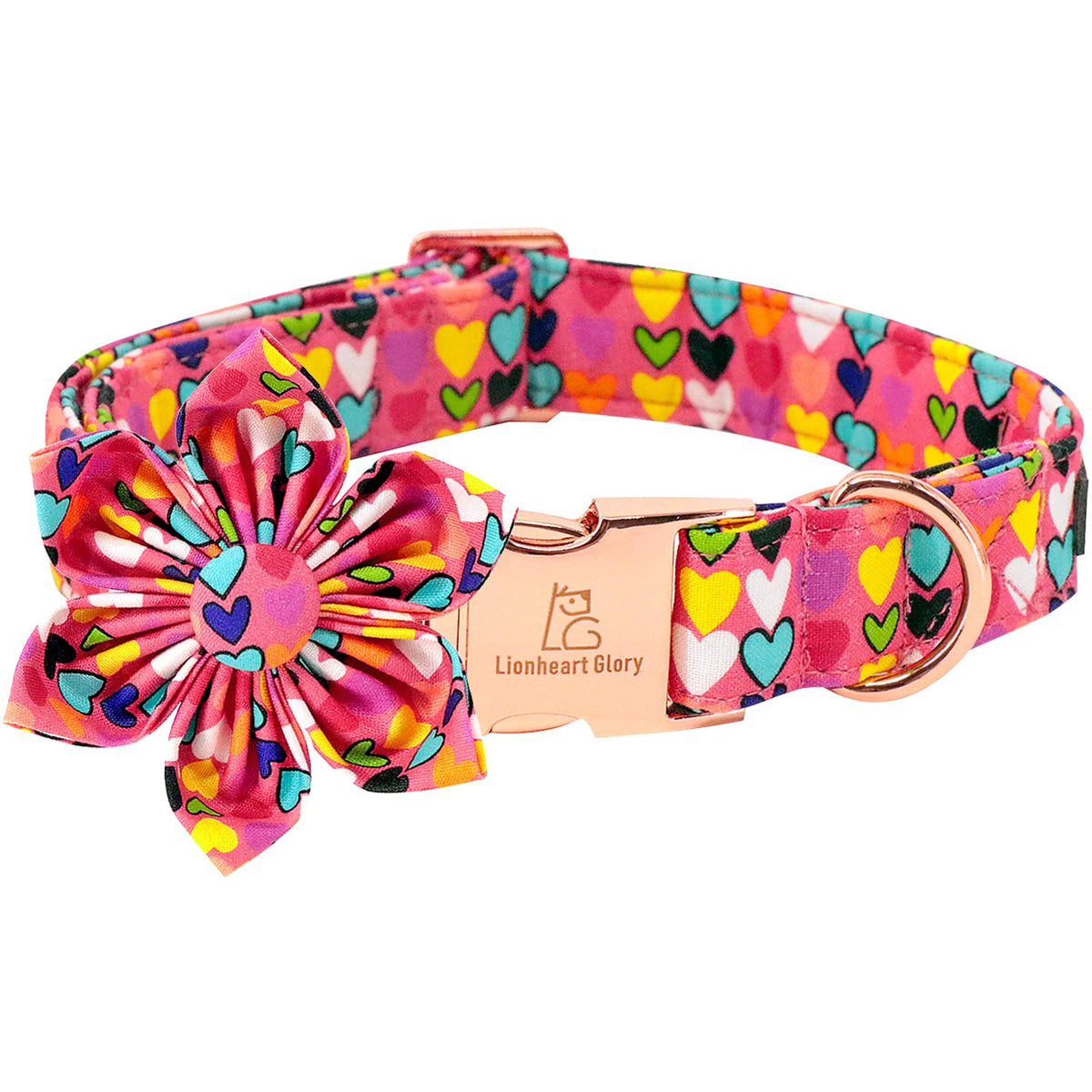 Collar Lionheart Glory con estampado flor zanahoria para paseos de primavera.