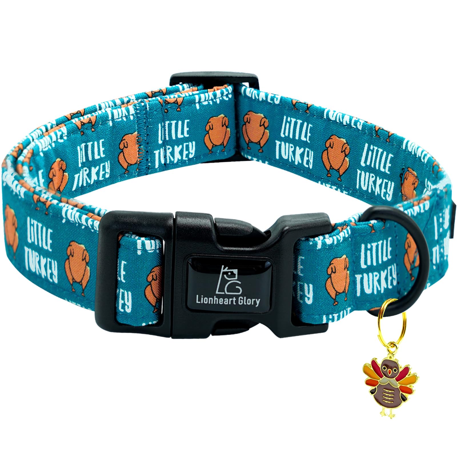 Collar Lionheart Glory con diseño de pavo otoñal para fiestas, cómodo y ligero.