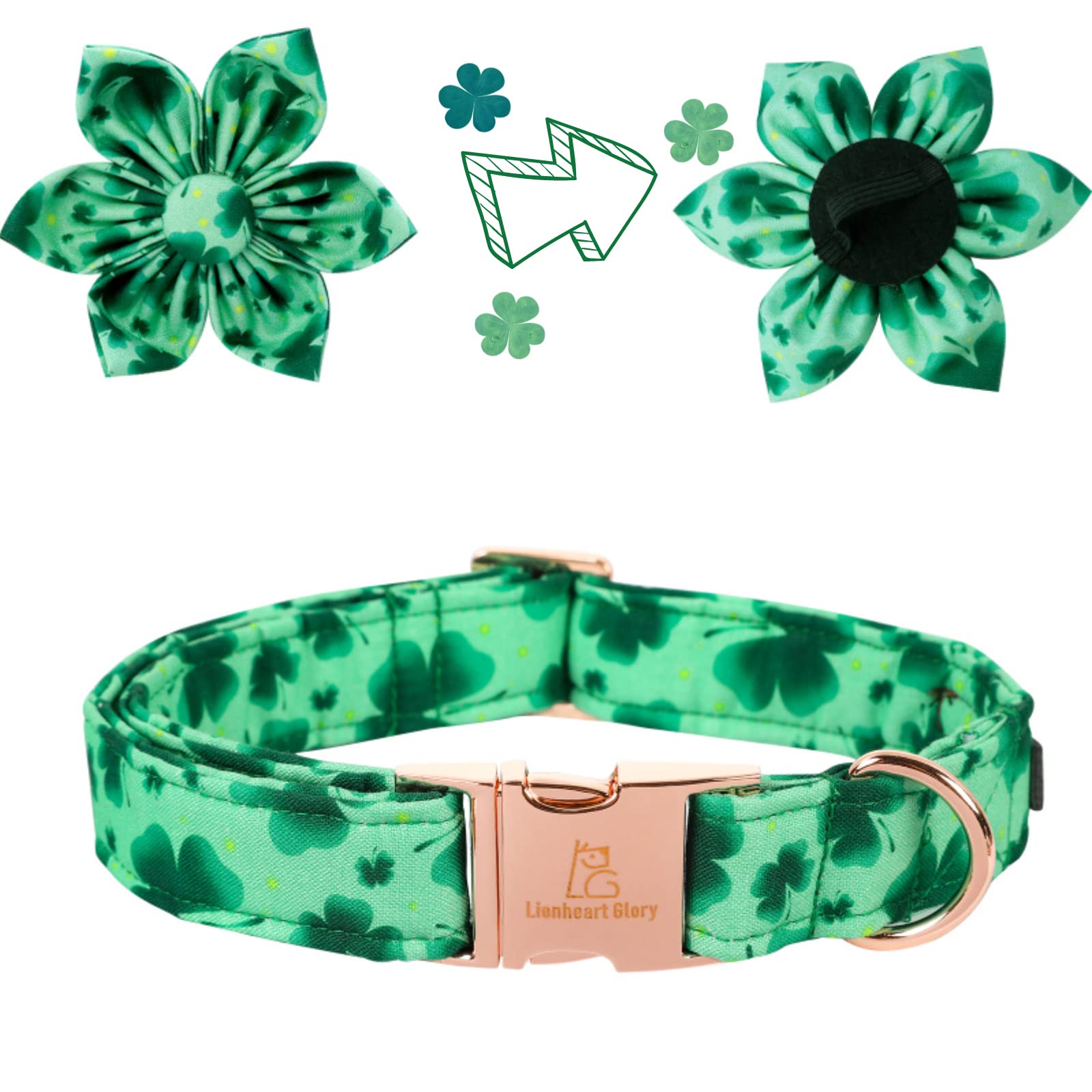 Collar Lionheart Glory ajustable para perros medianos, ajuste cómodo.