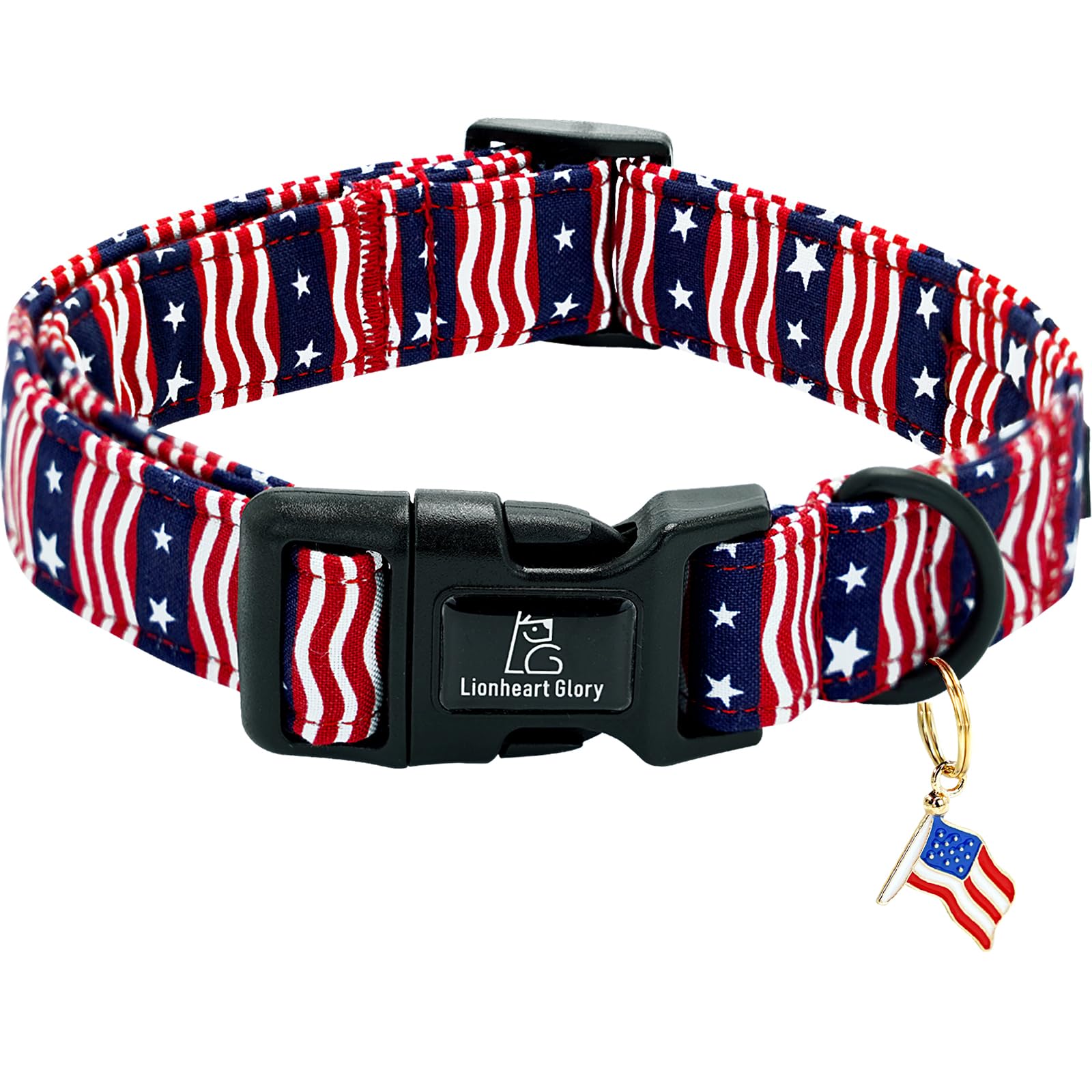 Collar Lionheart glory con bandera de EE. UU. para estilo patriótico.