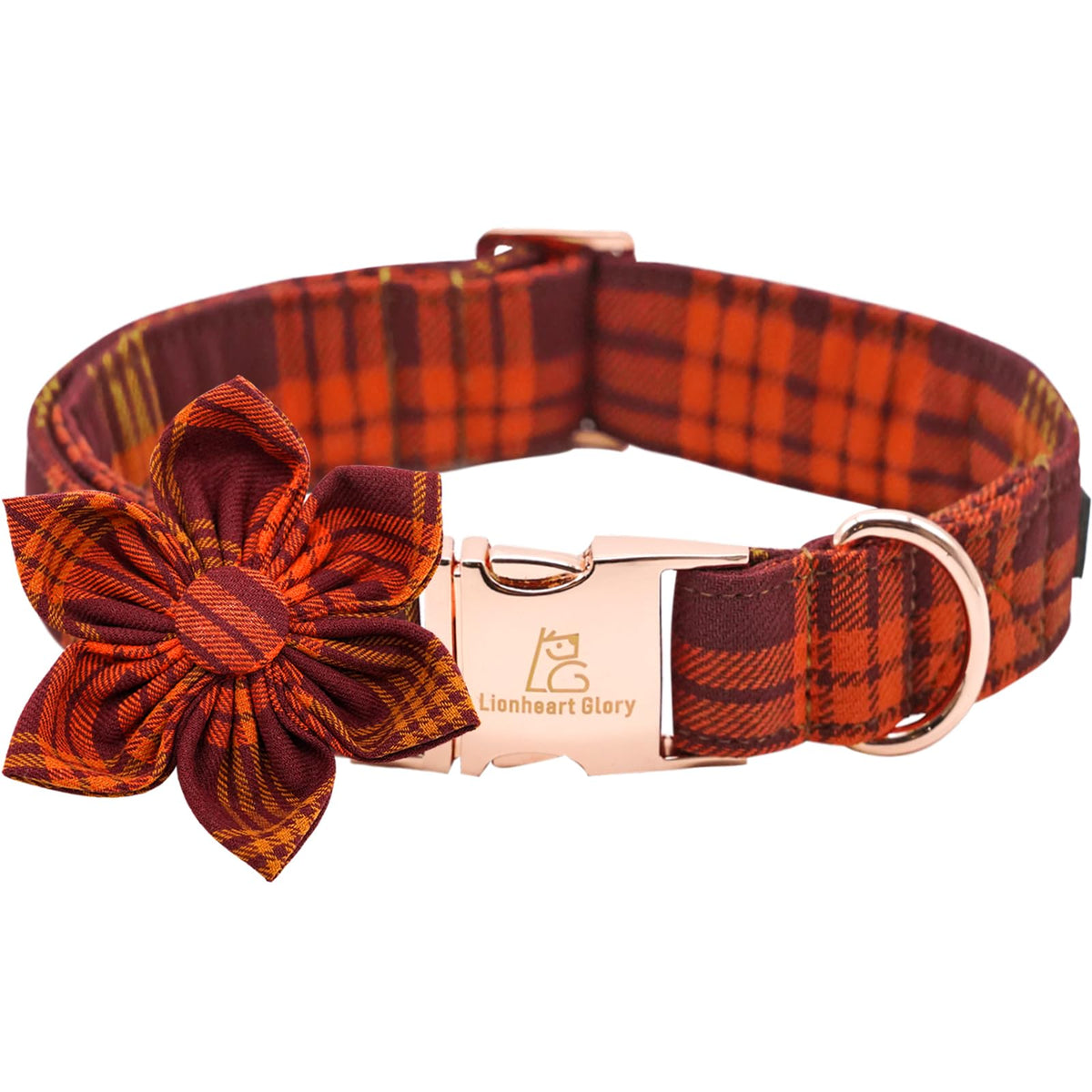 Collar Lionheart glory con flor caída removible, decorativo y cómodo.