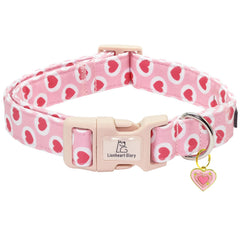 Lionheart glory collar para perro con corazón rosa y ajuste cómodo