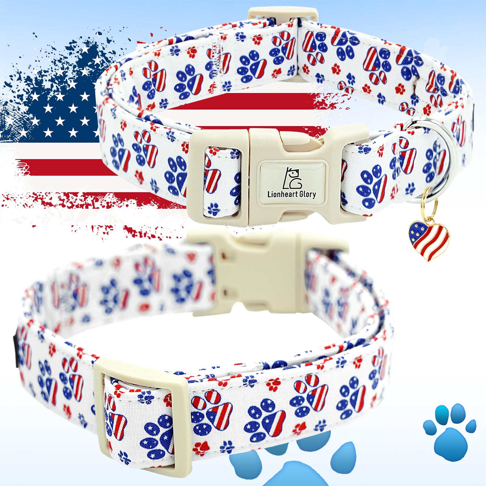 Collar Lionheart glory con cierre y anilla resistentes para seguridad.