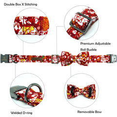 Collar Lionheart glory con lazo navideño para perros pequeños, diseño festivo.