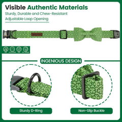 Lionheart Glory collar con lazo trebol verde para un estilo único.