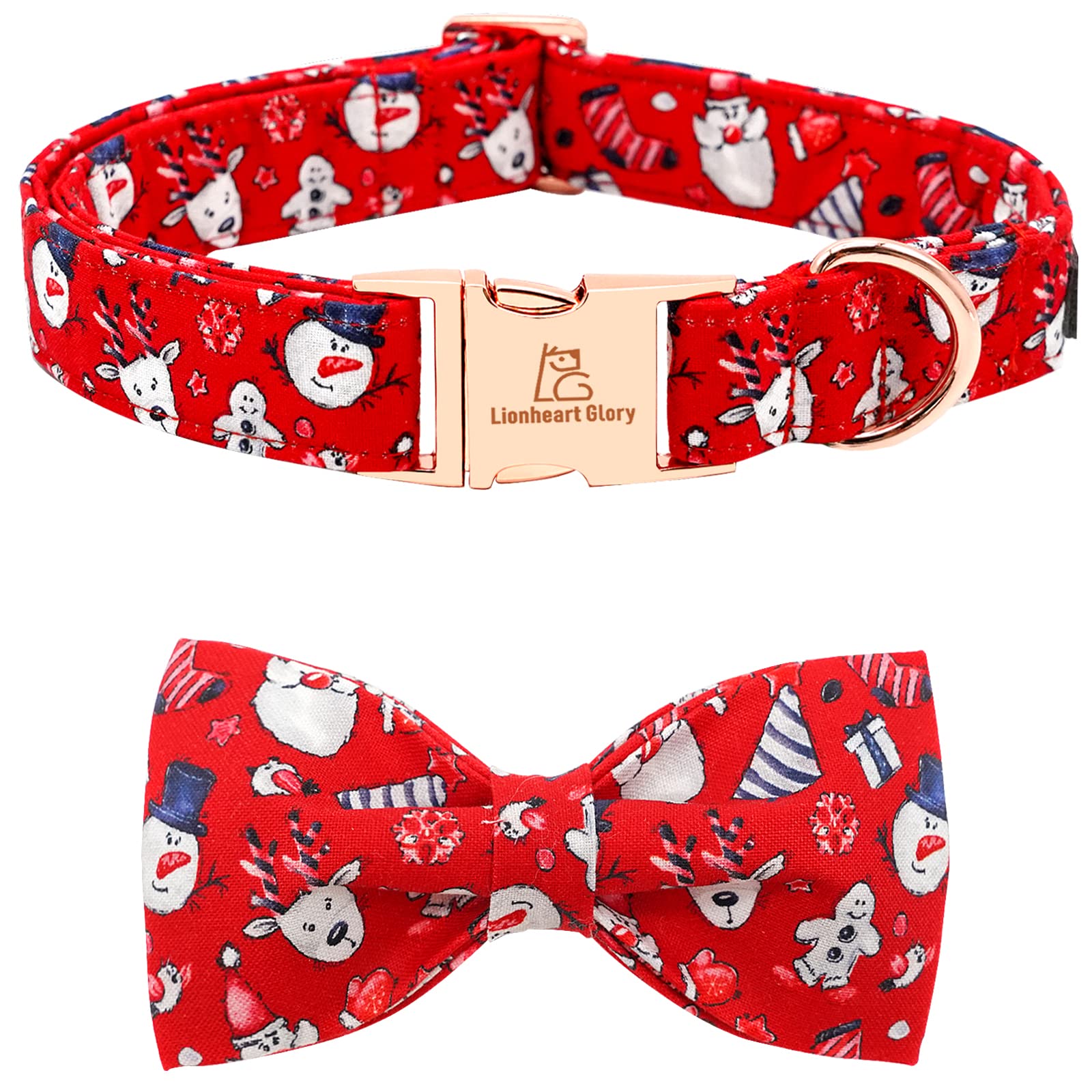 Collar Lionheart Glory navidad con lazo Santa para fiestas y paseos