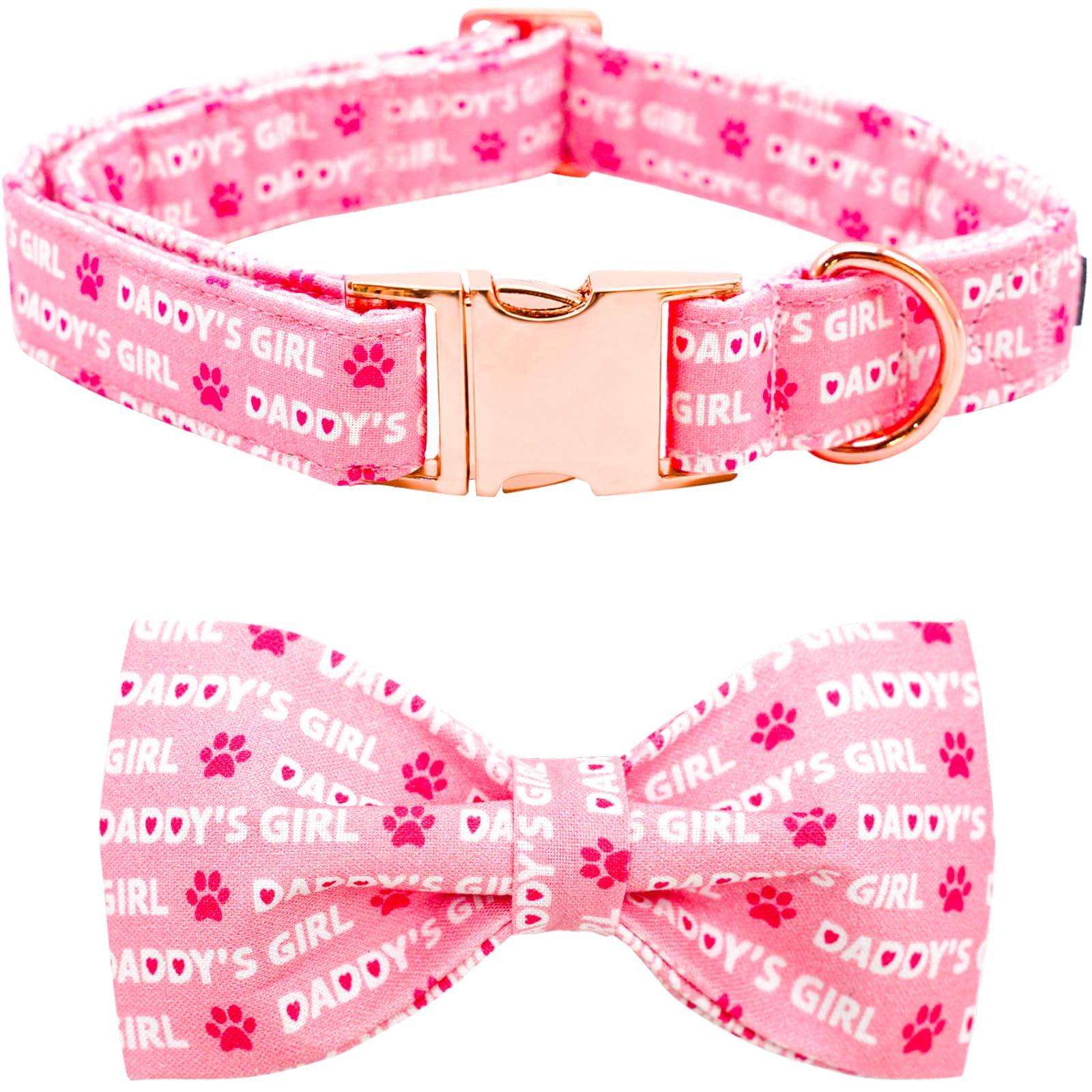 Collar Lionheart glory rosa con lazo para perros pequeños, ideal para ocasiones especiales.