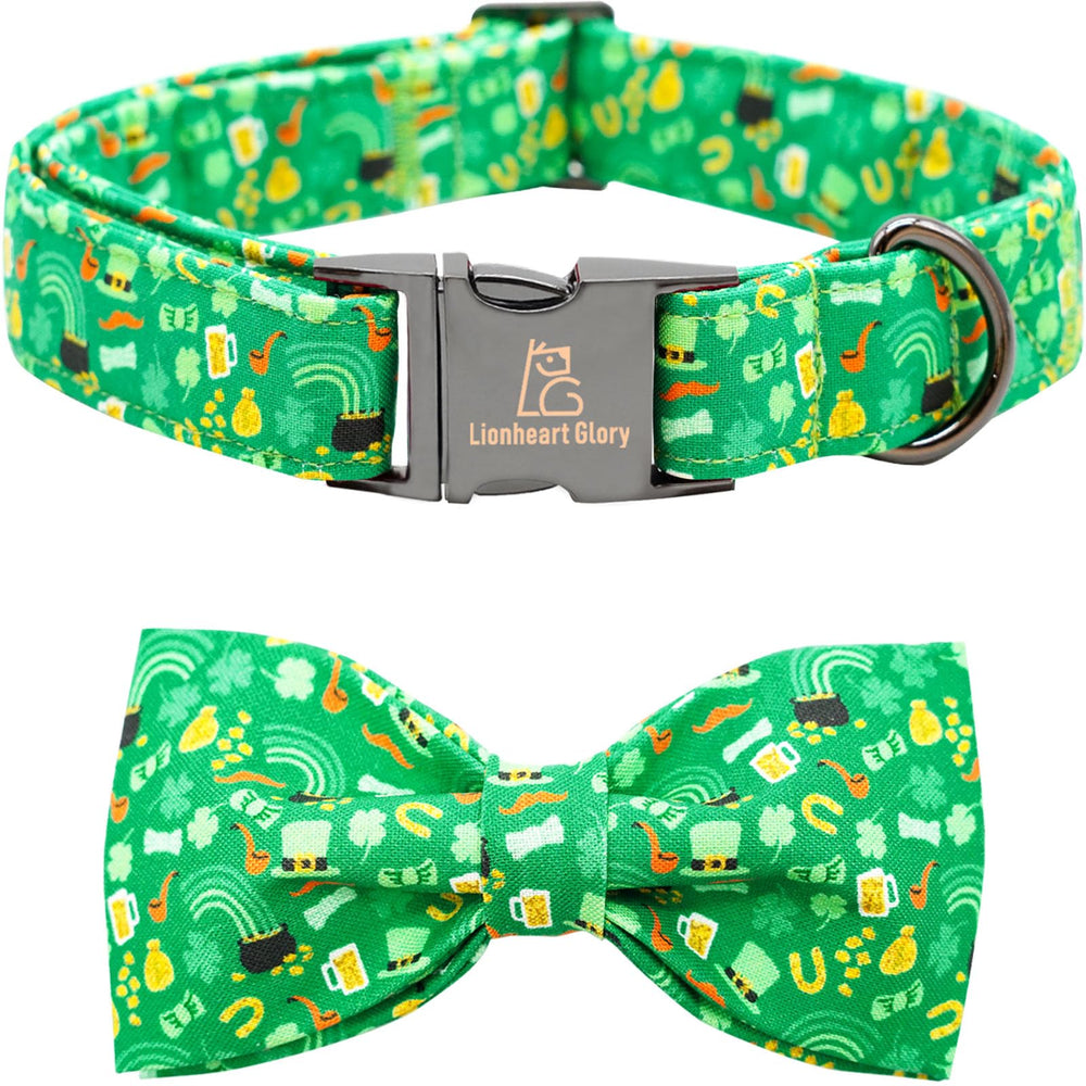 Collar Lionheart glory XS verde con trébol para estilo festivo