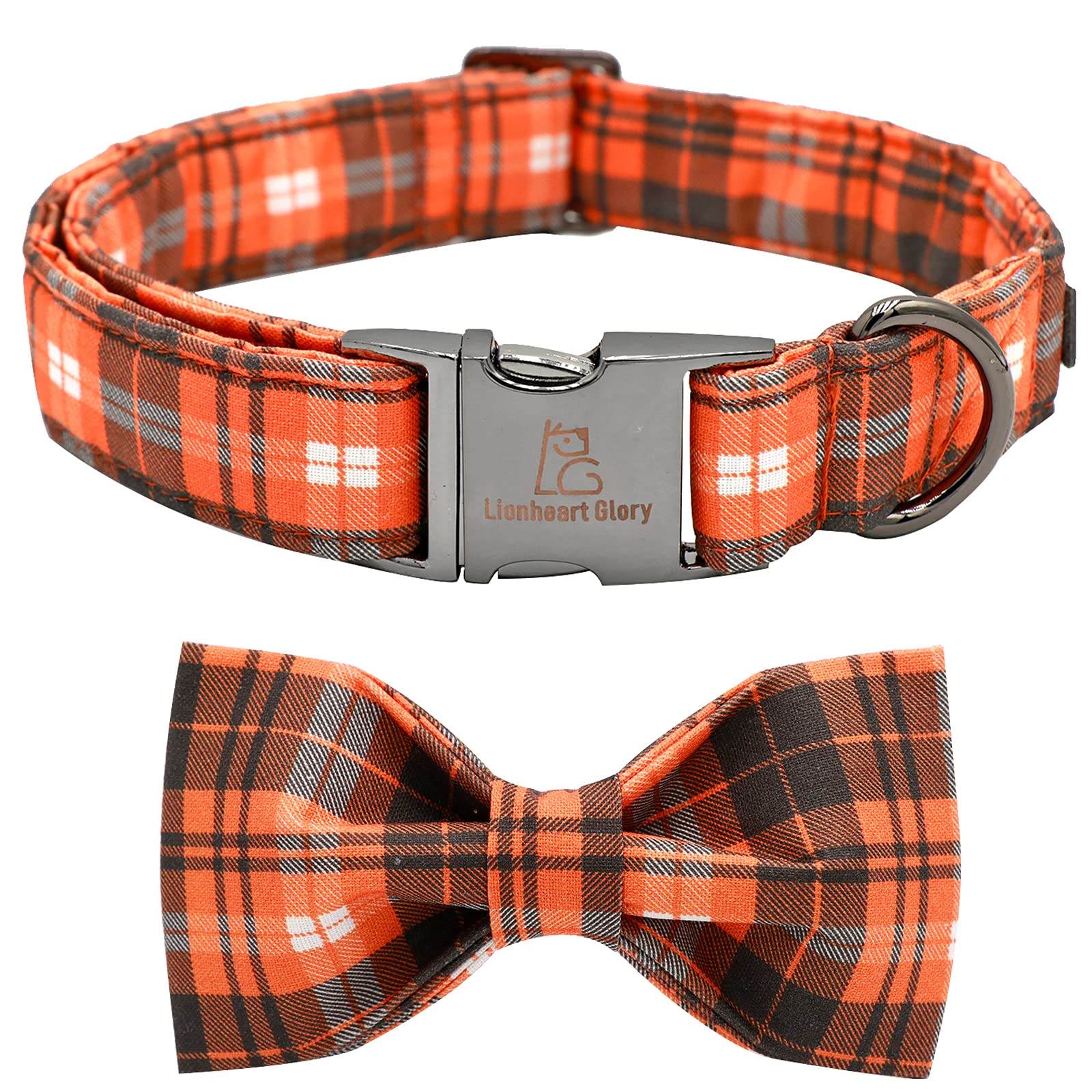 Collar Lionheart Glory con lazo navideño y ajuste cómodo para perros pequeños.