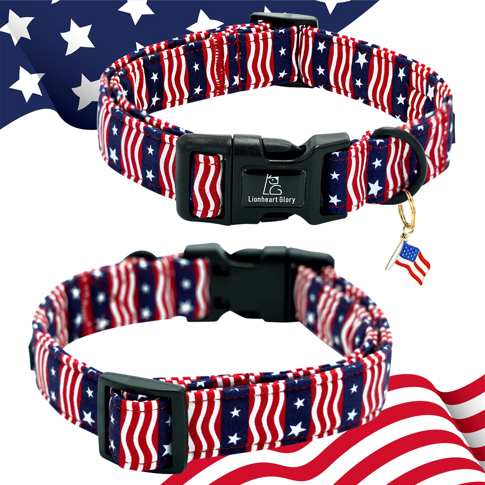 Diseño único de Lionheart Glory para collar de perro, combina estilo y comodidad.