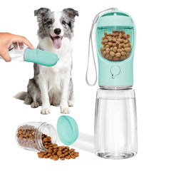 Botella liphier para perro portátil con contenedor de alimentos, ideal para paseos