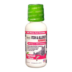 LIQUID-VET botella 8oz facilita aplicación suave para piel sensible.
