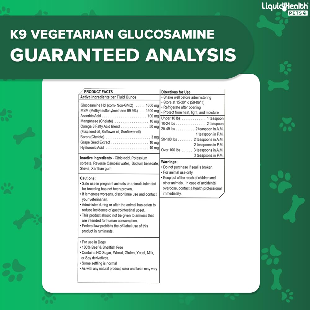 LiquiHealth K9 Glucosamina: perro mayor cómodo con movimientos fluidos.