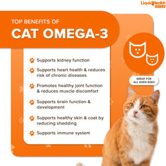 Liquid Health Gatos: pelaje brillante gracias al Omega 3 y DHA para piel sana.