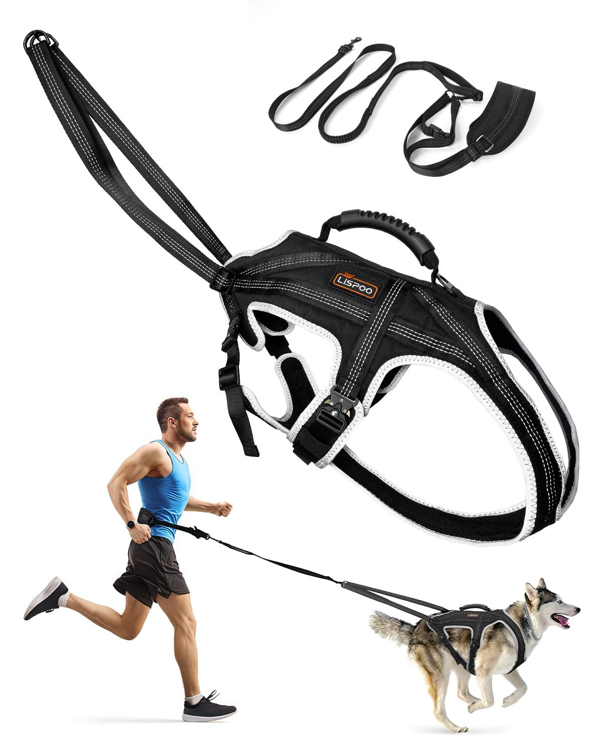 Arnés LISPOO para tiro de perro con confort y control.