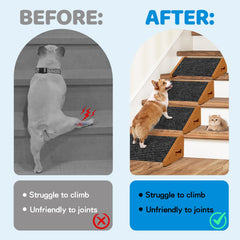 LitaiL rampa para perro con base de silicona antideslizante para estabilidad.