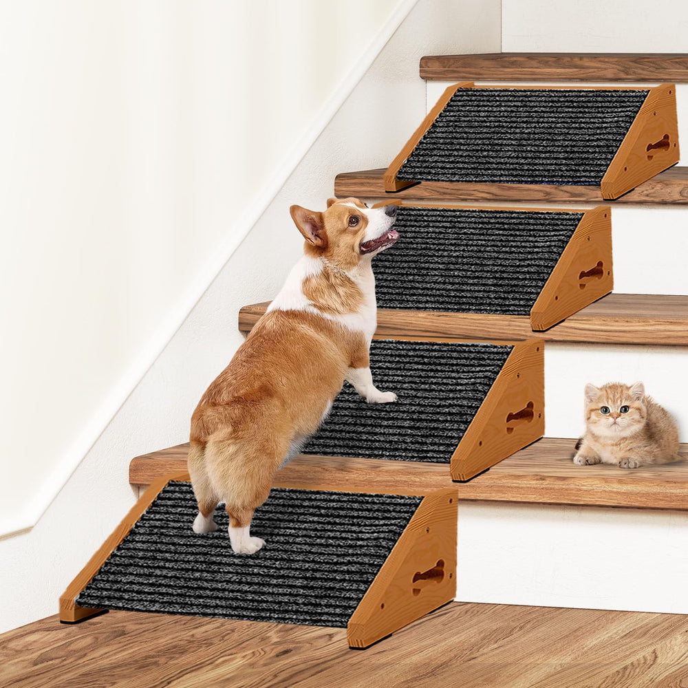 LitaiL rampa de madera antideslizante para perros, estable y segura.