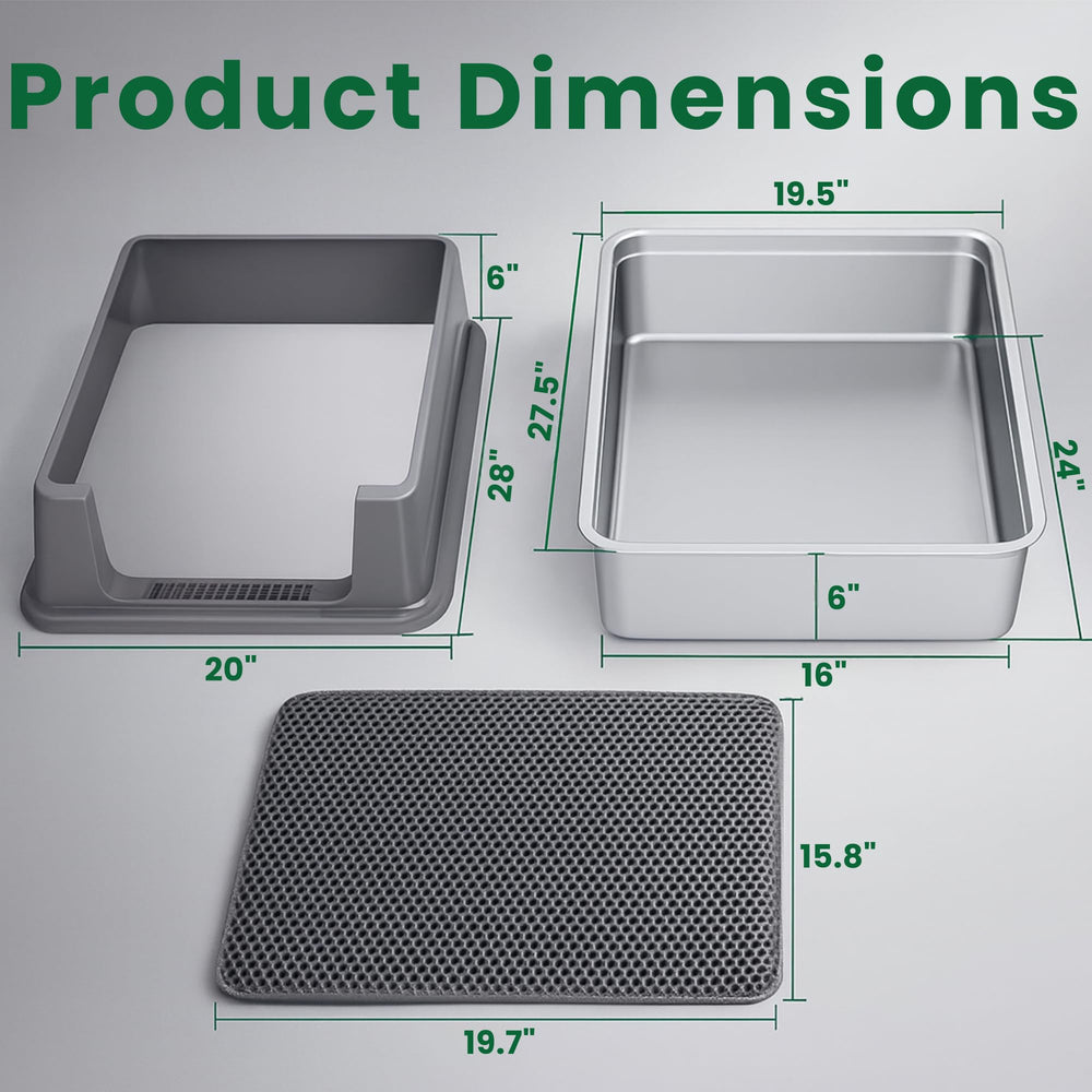 Conjunto de dos cajas Lites XXXL para hogares con varios gatos.