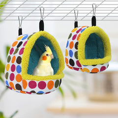 Litewoo hamaca para aves, detalle del tejido de peluche suave.