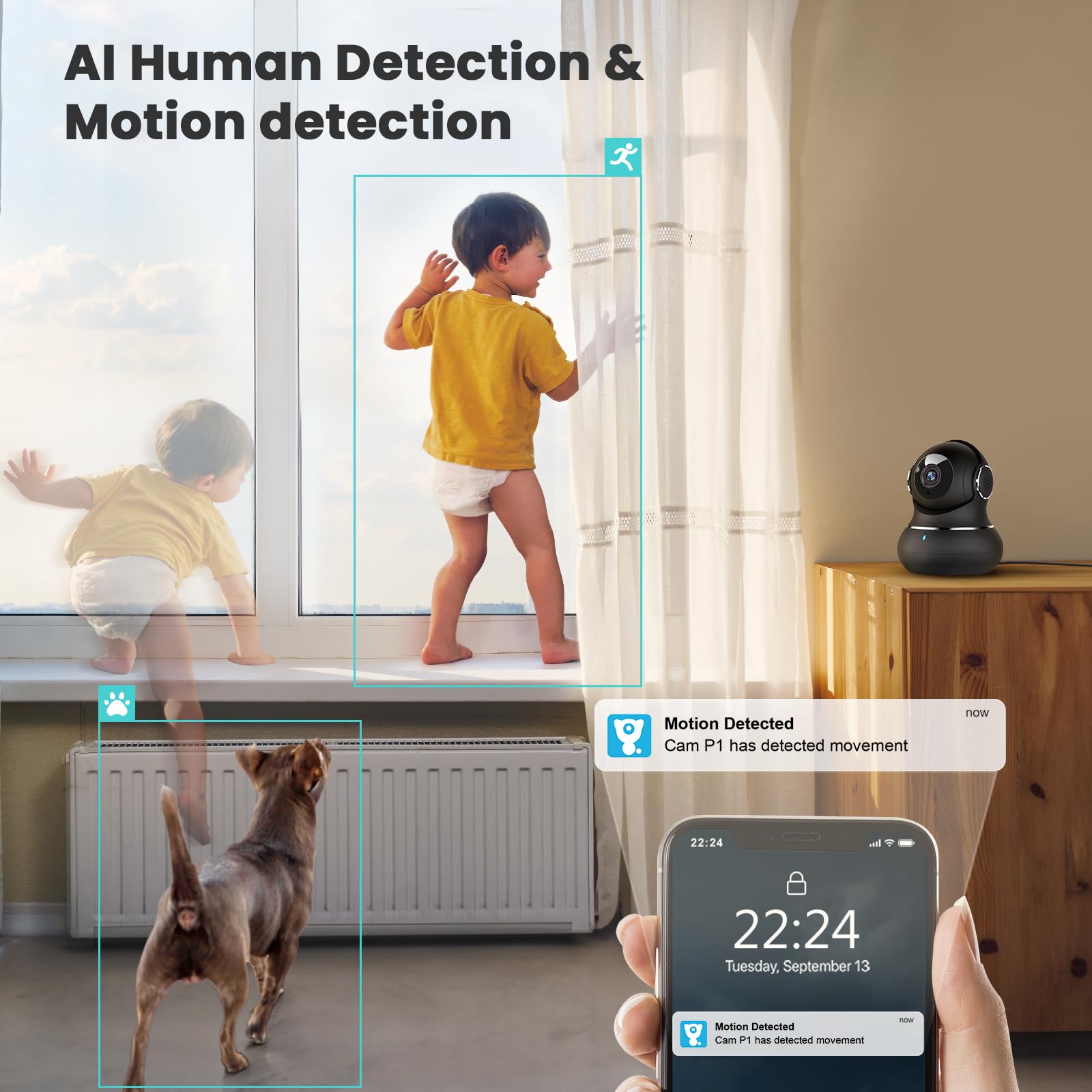 Litokam audio bidireccional para comunicarte con bebé o mascota.