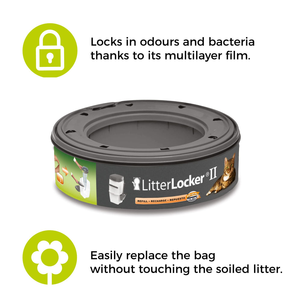 Detalle del recambio LitterLocker, textura suave para manejo cómodo.