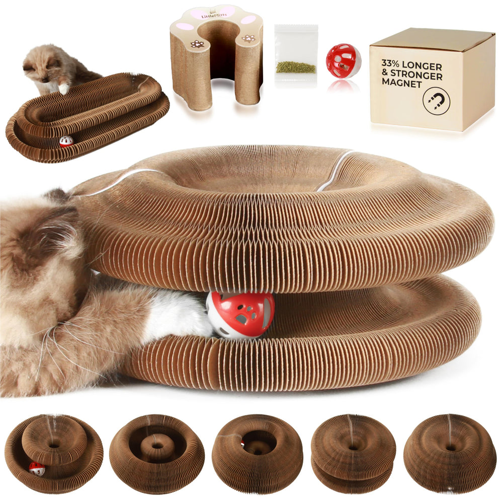 LittleMitts Magia Organ Gato Diseno Reciclable Carton facilita reciclaje y uso responsable.