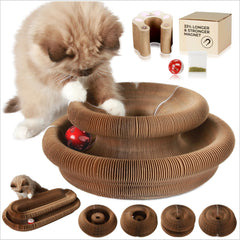 LittleMitts Magia Organ Gato Tablero Rascador para interiores estimula juego y cuida uñas.