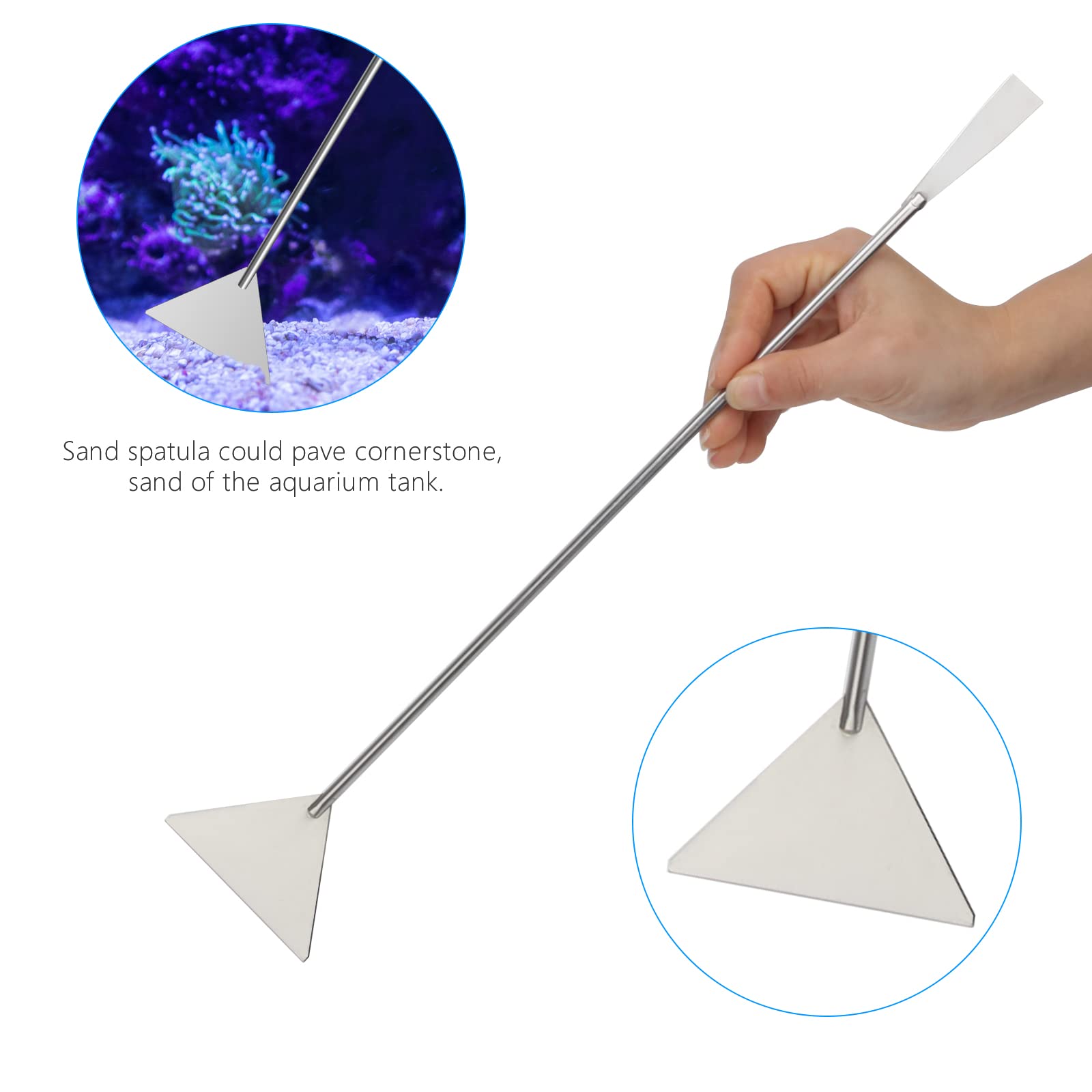 Liveek acero inoxidable anticorrosión, herramienta duradera para acuario.