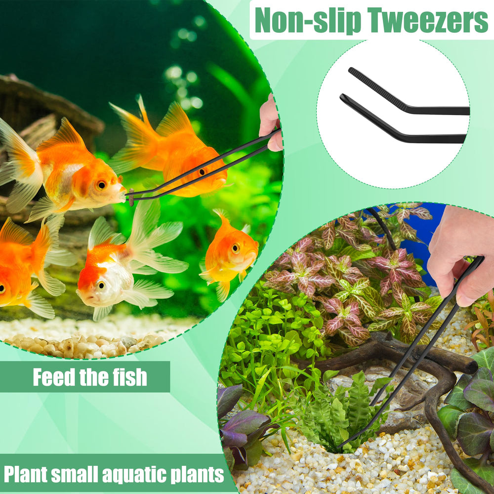 Liveek Aquascape 4en1 acero inoxidable: conjunto duradero de herramientas de acuario