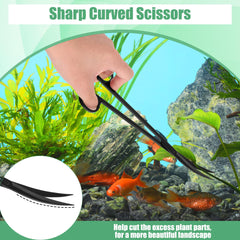 Liveek Aquascape 4en1 pinzas curvas: manejo suave para modelar el paisaje del acuario