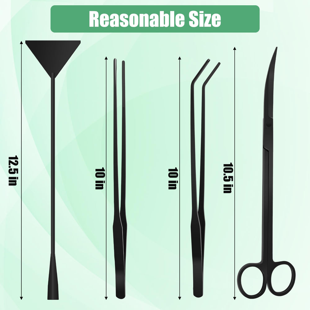Liveek Aquascape 4en1 pinzas rectas: agarre estable para plantas delicadas