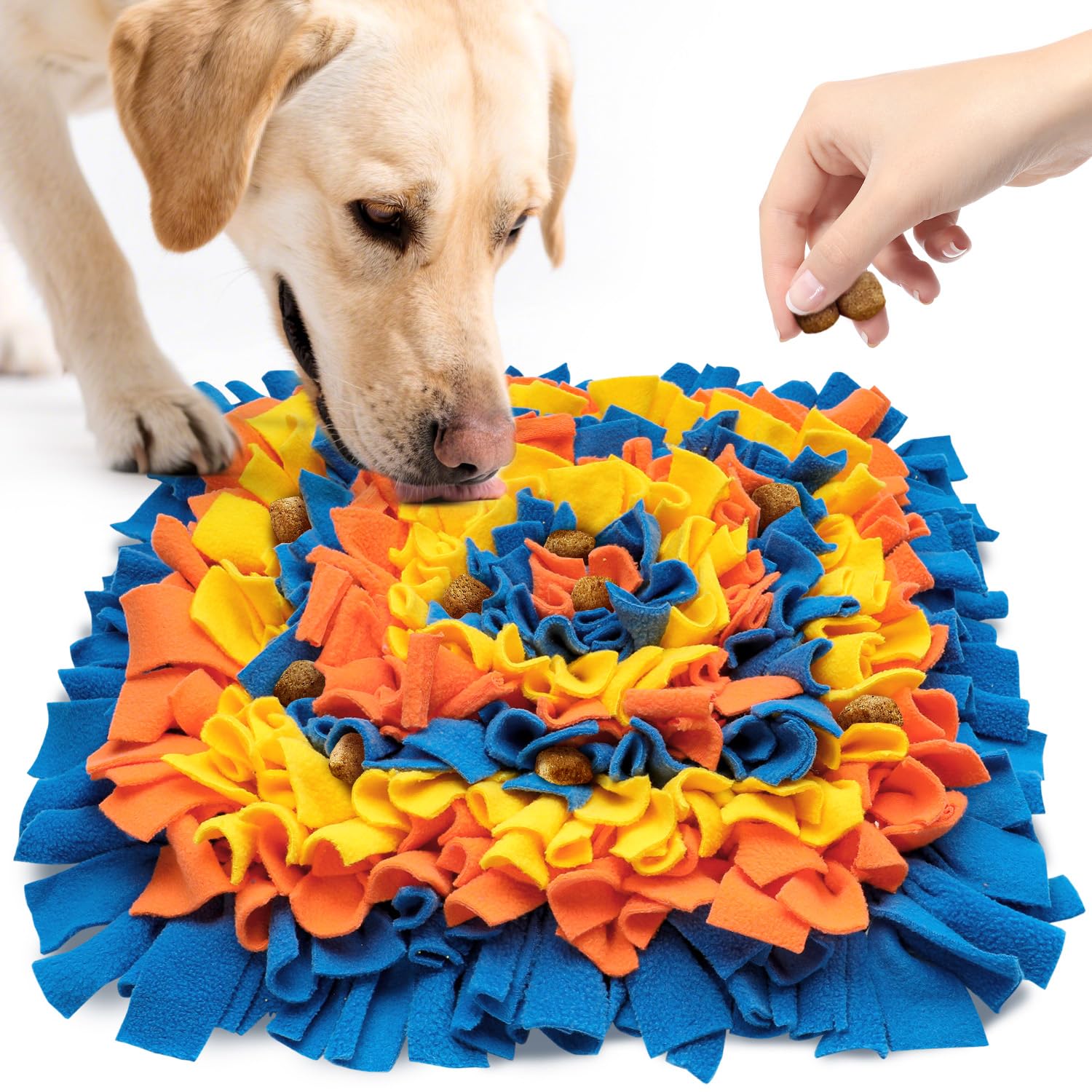 Alfombra de olfato LIVEKEY para perros en azul, estimula olfato y mente durante el juego.