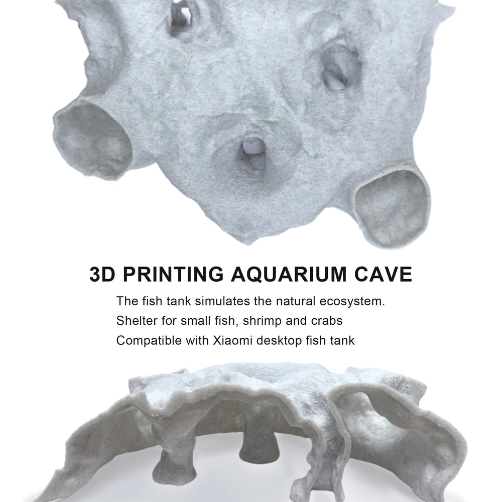 LIYAOLI Cueva Acuario 3D, detalle de textura para acuario más natural.