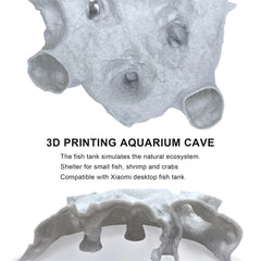 LIYAOLI Cueva Acuario 3D, detalle de textura para acuario más natural.